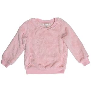 Tahari Girls Plush Pullover Sweatshirt - Light Pink - 4T